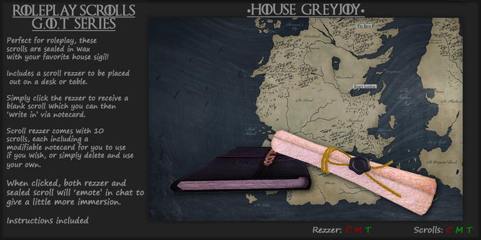 Scrolls for Roleplay - House Greyjoy (Boxed)