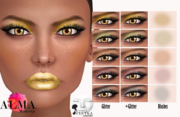 ALMA Makeup - Shades of Gold - Lelutka