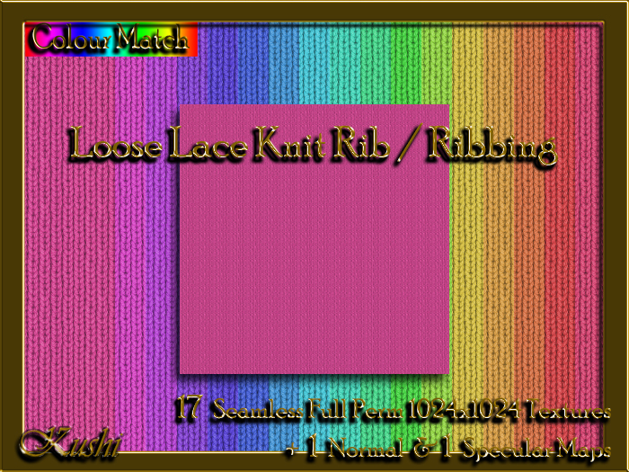 !Kushi! LooseLaceKnitRIB Textures -WEAR TO UNPACK
