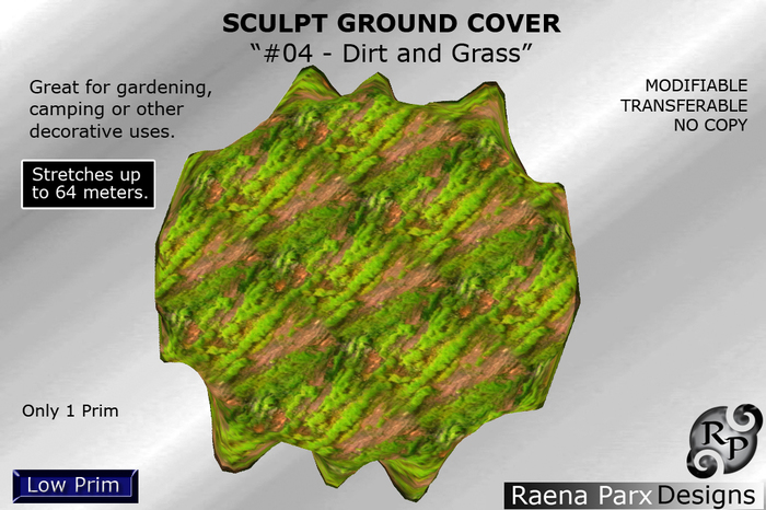 SCULPT GROUND COVER - #04 - DIRT & GRASS-LIME (COPY/MOD) *RPD*