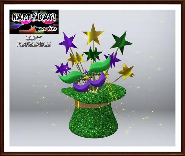 Mardi Gras - Decorated Top Hat