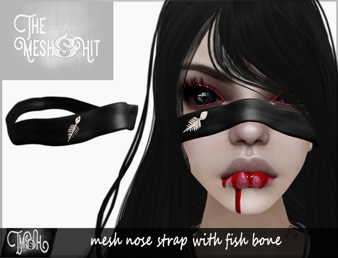 TM(s)H, Nose Strap, Fish Bone, Black