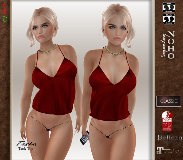 [noho] Tasha Tank Top (Mesh Bodys box) red