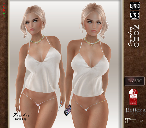 [noho] Tasha Tank Top (Mesh Bodys  box) invory