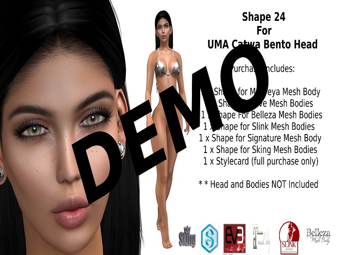 Shape 24 DEMO for Uma Catwa Bento Mesh Head