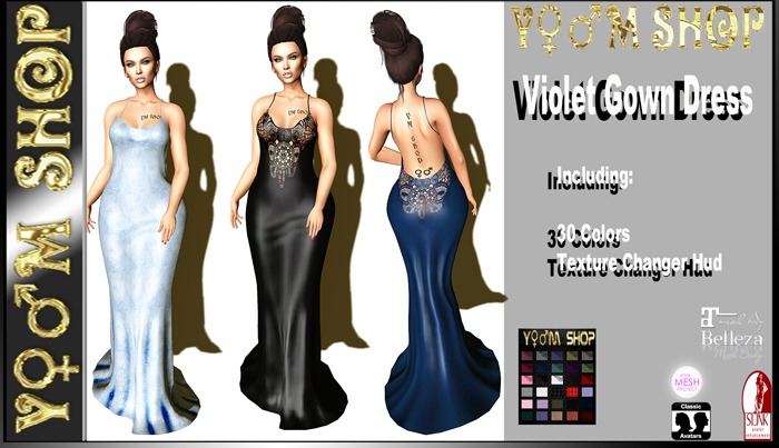 YM SHOP_Violet Gown Dress