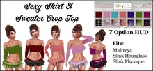 Nixxi Fashions - Sexy Skirt & Sweater Crop Top (7 Options)