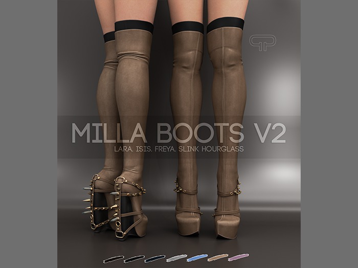 Pure Poison - Milla Boots V2 Ad - ons for Isis, Freya, Maitreya, Hourglass High Feet