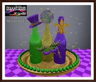 Mardi Gras - Decorative Bottles