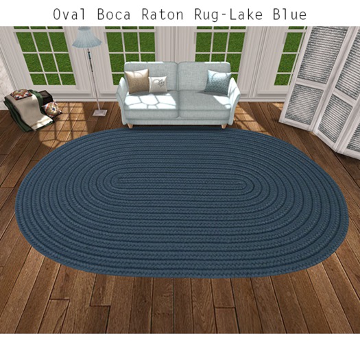 Second Life Marketplace Oval Boca Raton RugLake Blue