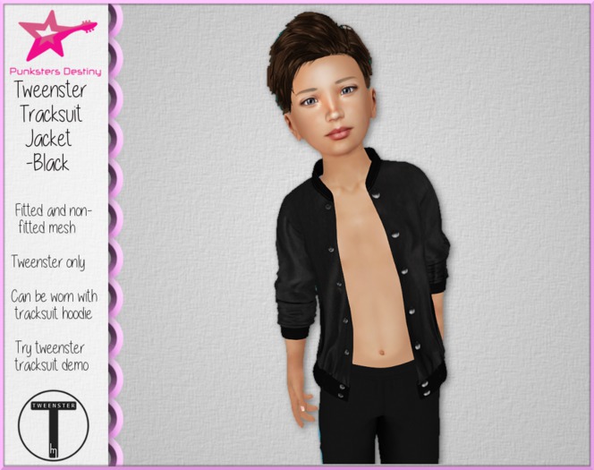*PD* Tweenster Tracksuit Jacket- Black