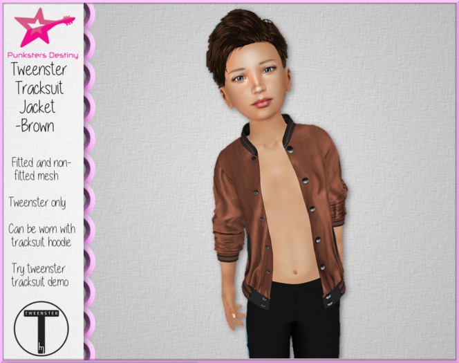 *PD* Tweenster Tracksuit Jacket- Brown