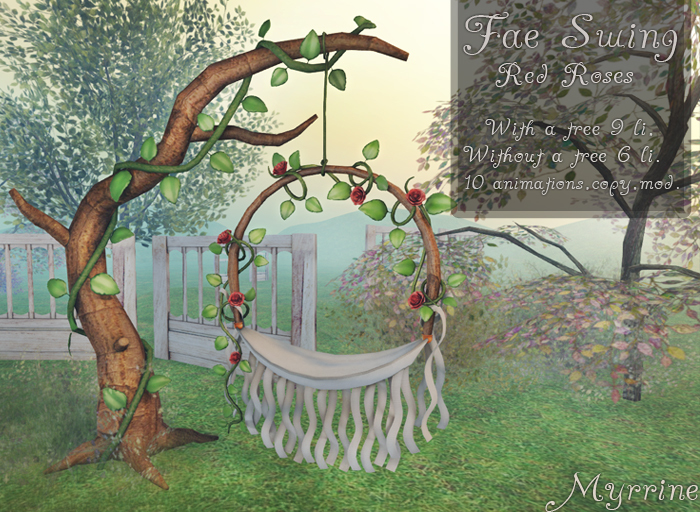 Fae swing - red roses (boxed)