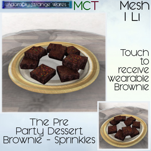 ~ASW~ The Pre Party Dessert Brownie - Sprinkles