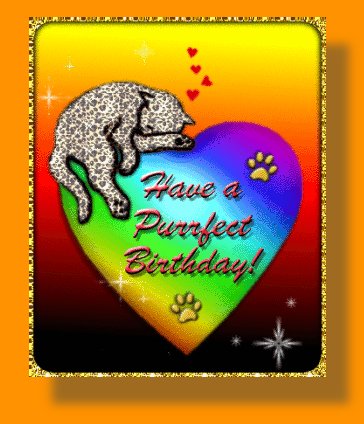  Purrfect * Birthday Greeting Card