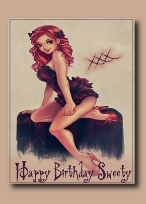 "Happy Birthday Sweety" Card