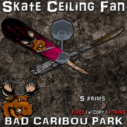 Skate Ceiling Fan / ventilateur de plafond Skate - SKATEPARK