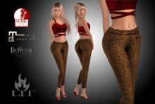 *LIT Fashions* Skinny Zip Pants-Leopard