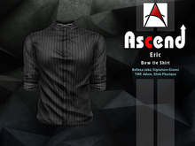/Ascend/ Eric Bow tie Shirt - Pinstripe Black