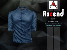 /Ascend/ Eric Bow tie Shirt - Pinstripe Blue