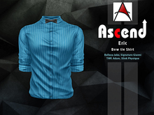 /Ascend/ Eric Bow tie Shirt - Pinstripe Light Blue