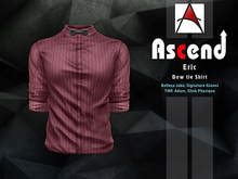 /Ascend/ Eric Bow tie Shirt - Pinstripe Maroon