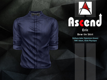 /Ascend/ Eric Bow tie Shirt - Pinstripe Navy