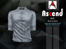 /Ascend/ Eric Bow tie Shirt - Pinstripe Pewter