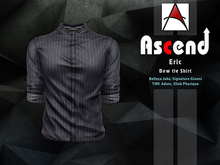 /Ascend/ Eric Bow tie Shirt - Pinstripe Smoke