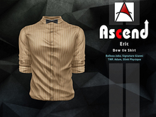 /Ascend/ Eric Bow tie Shirt - Pinstripe Wheat