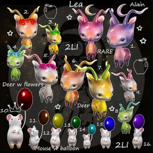 1.Yokai - Amis de Blanche Neige - lunar deers  RARE