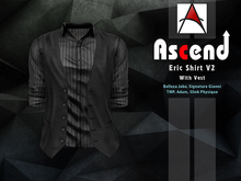 //Ascend// Eric Shirt v2 w Vest - Pinstripe Black