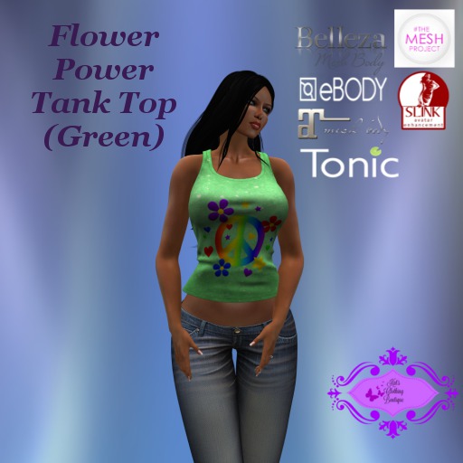 Flower Power Tank - Green