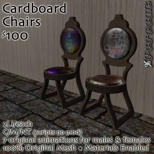 %Cardboard Chairs (both) *MESH* Delivery Box