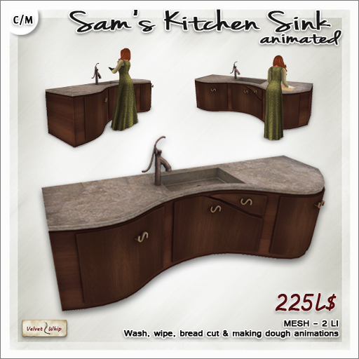 Second Life Marketplace [V/W] Sam Kitchen Sink Animated Fantasy