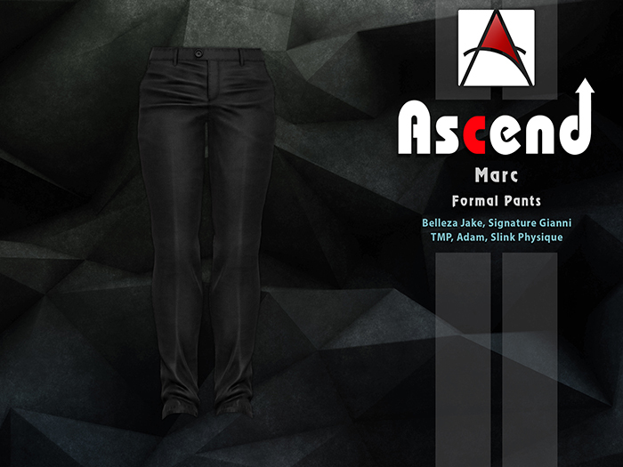//Ascend// Marc Formal Pant - Plain Black [ADD ME]