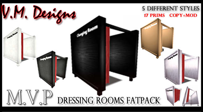 Retail / Store Dressing Room Fatpack ***LOW PRIMS***COPY+MOD***