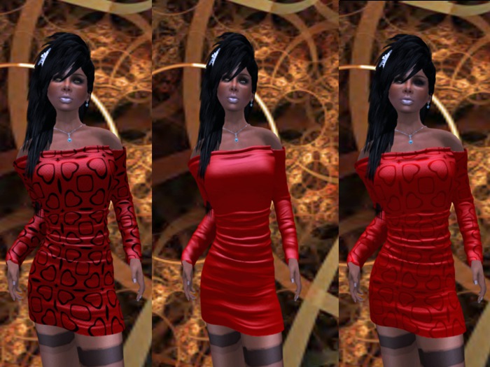 RED_SATIN Off Shoulder Ruched Dress  w/ add-on's