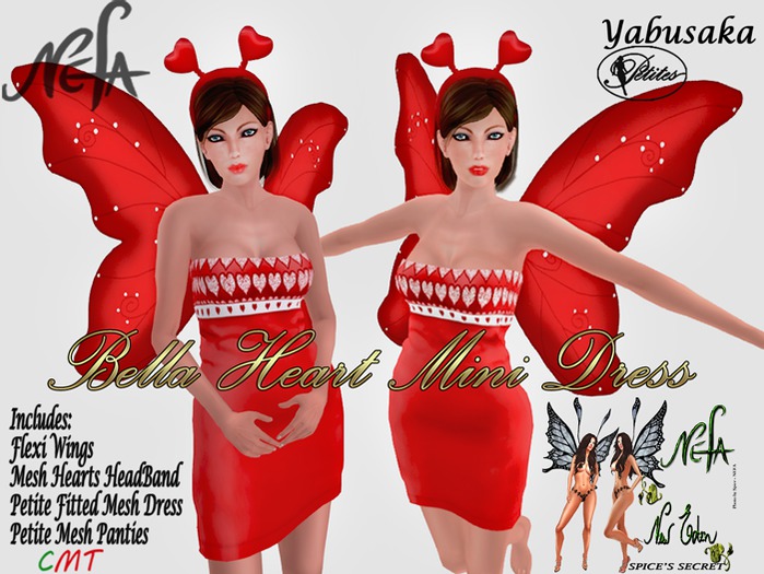 NEFA 146Y Bella Heart Mini Dress - Yabusaka Bxd