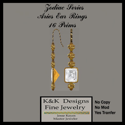 "Zodiac Aries Ear Rings " jesse keyes