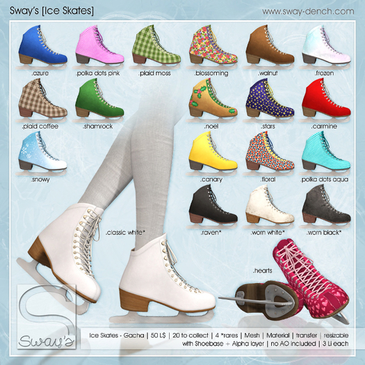 Sway's [Ice Skates] . plaid moss