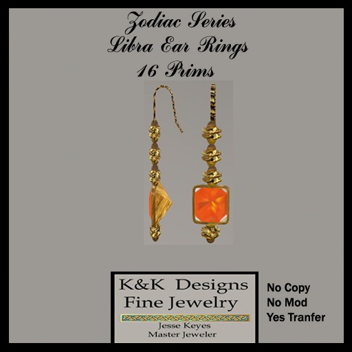 "Zodiac Libra ear rings" jesse keyes