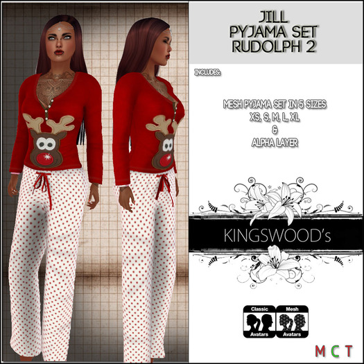 KS - Jill Pyjama Set Rudolph 2