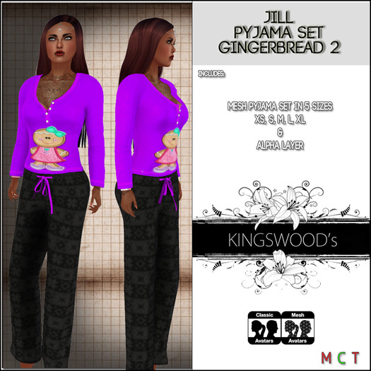 KS - Jill Pyjama Set Gingerbread 2
