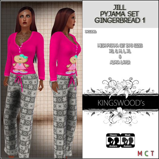 KS - Jill Pyjama Set Gingerbread 1