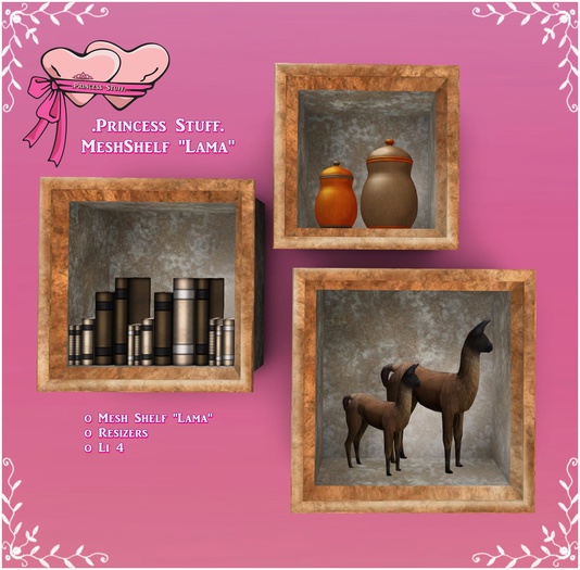 .Princess Stuff. Wallshelf [Decor "Lama"][Boxed]