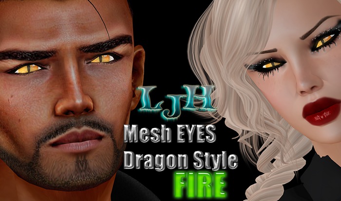 [LJH] Designs Mesh Eyes - Dragon Style - Fire