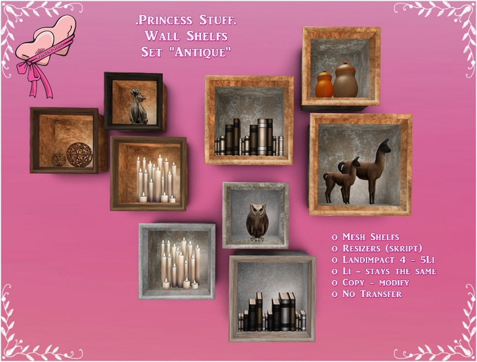 .Princess Stuff. Wallshelf [Set "Antique"][Boxed]