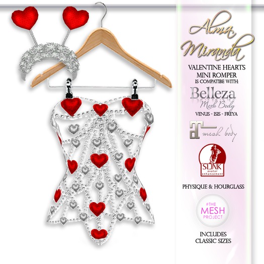 .: AlmaMiranda :. Red Valentine Hearts Romper