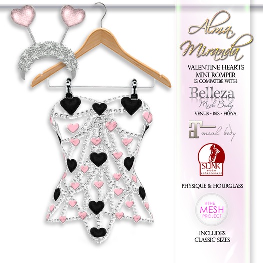 .: AlmaMiranda :. Pink Valentine Hearts Romper